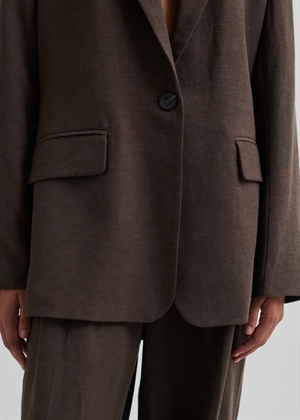 Lino new fit blazer Chocolate Brown Second Female 